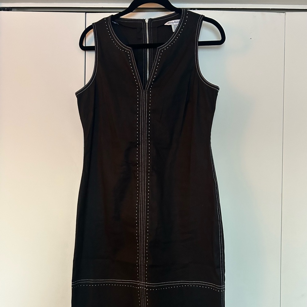 Tommy Bahama Palm-A-Dora Split Neck Sheath Dress - Picture 3 of 10